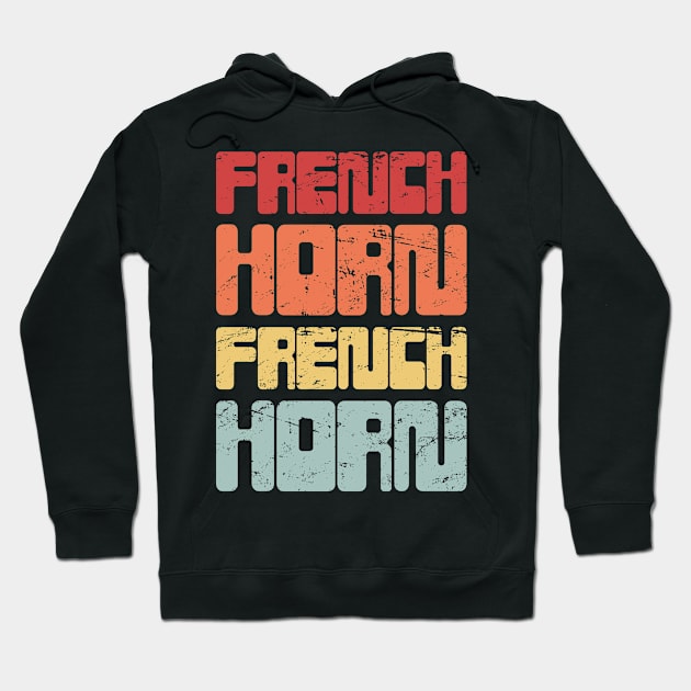 Vintage 70s FRENCH HORN Text Hoodie by MeatMan